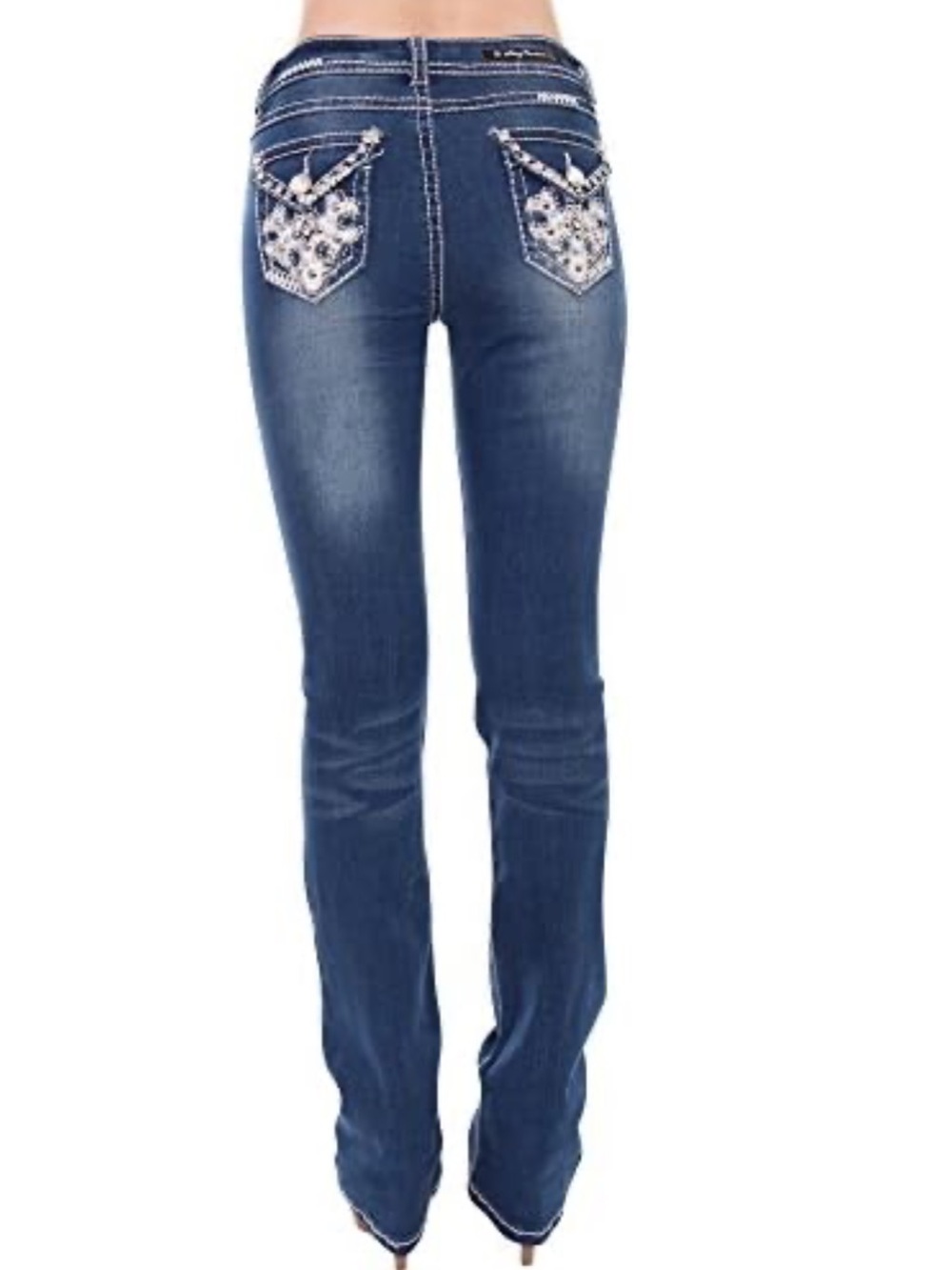 Sexy Couture Women 11 Bootcut Jeans Embellished Bling